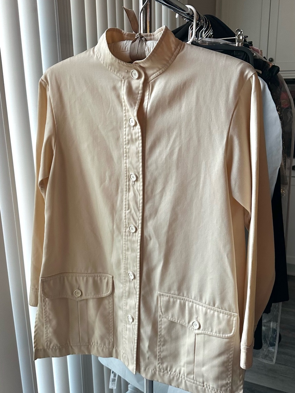VINTAGE VALENTINO 🧥 Designer Button-Front Jacket Workwear Utility Size 8 *as is